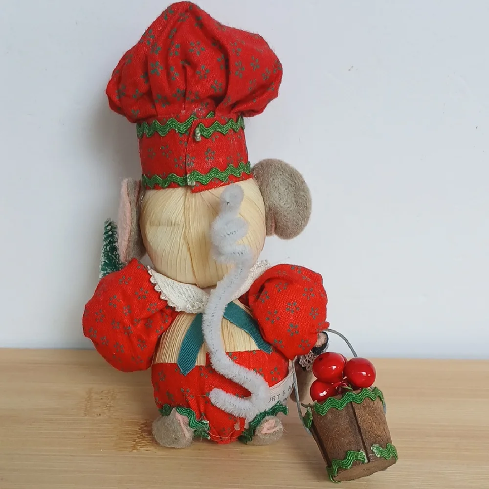 VTG Kurt Adler Chef Corn Husk Mouse Decor 6